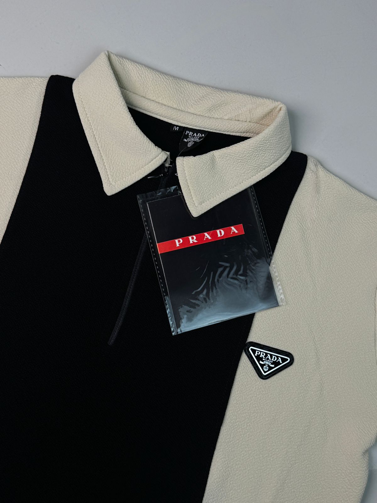 Colorblock Zip-Neck Polo