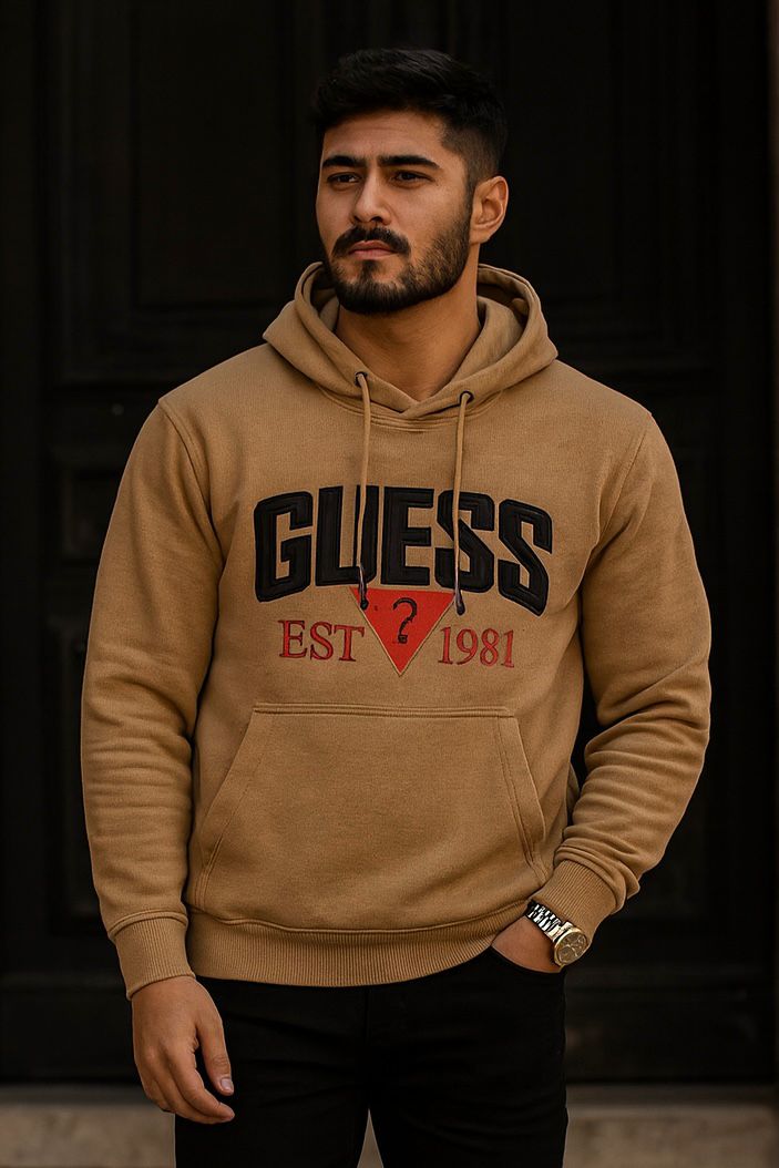 0.02 COMFORTABLE HOODIE WITH UNIQUE STYLE-TAN
