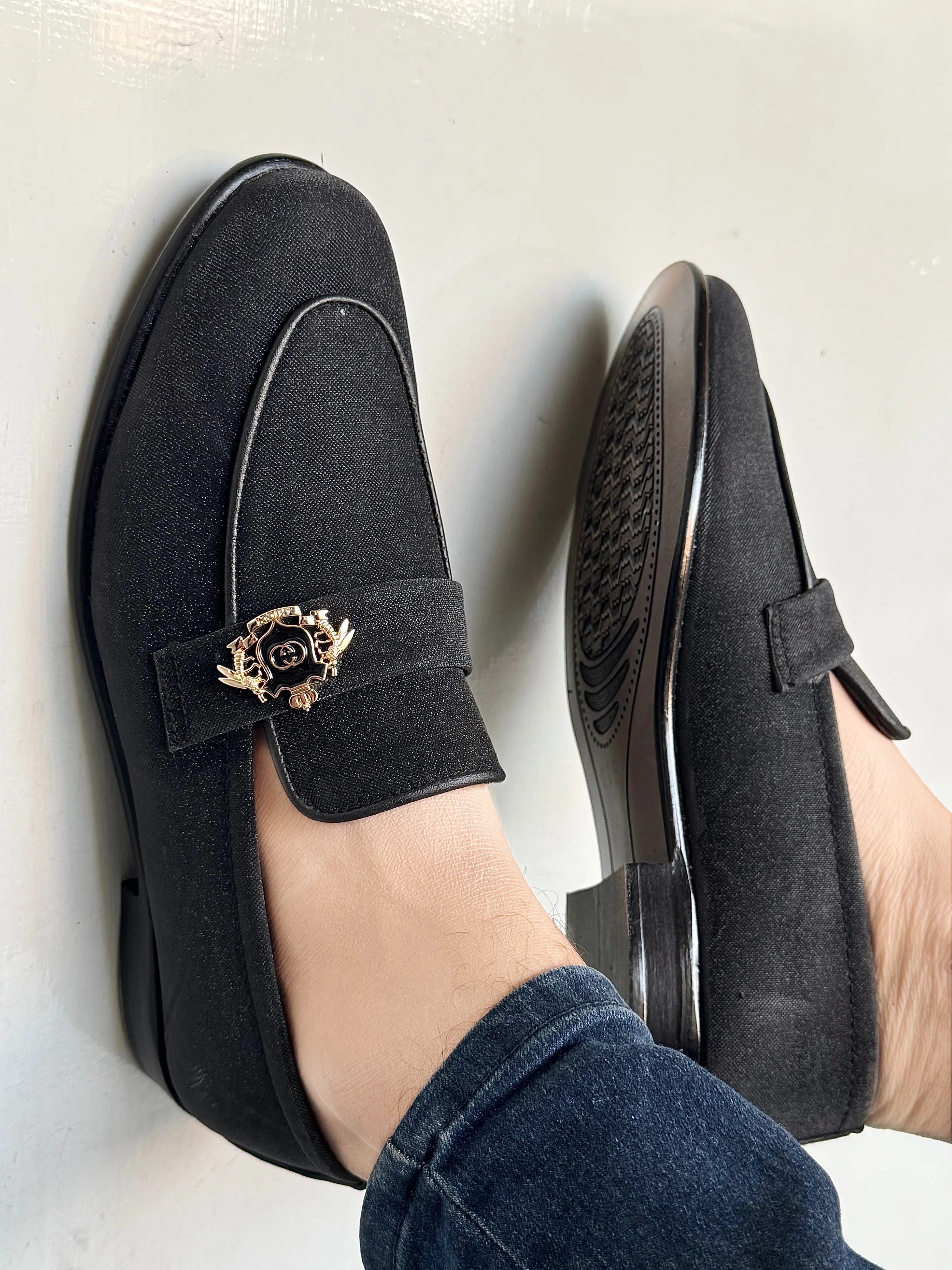 0015 LUXURY BLACK SHINER SHOES-LF